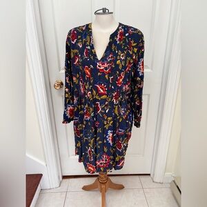 Old Navy Floral Midi Dress - Blue and Red